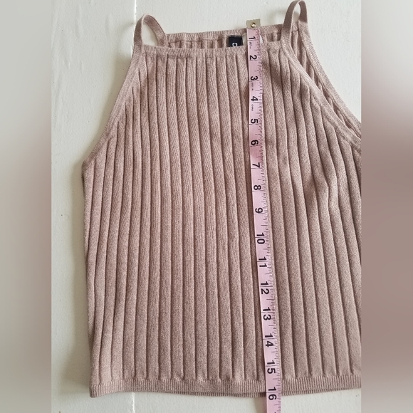 Lot 2 Bundle H&M Divided Ribbed Tank Tops Pink Green Size Medium - Picture 4 of 7